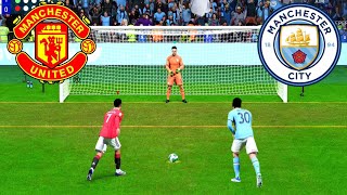 MANCHESTER UNITED VS MANCHESTER CITY | FC 24 PENALTY SHOOTOUT RONALDO VS MESSI |