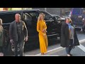 Emily Blunt is lovely in a mustard dress in NYC! #emilyblunt #beautiful #trending