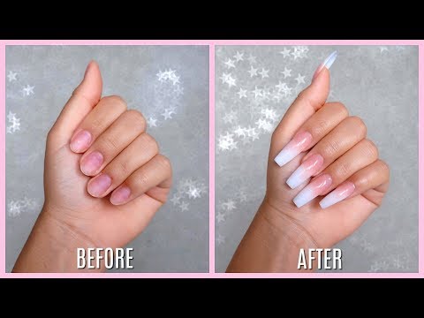 Doing My Own Acrylic Nails! *first time*