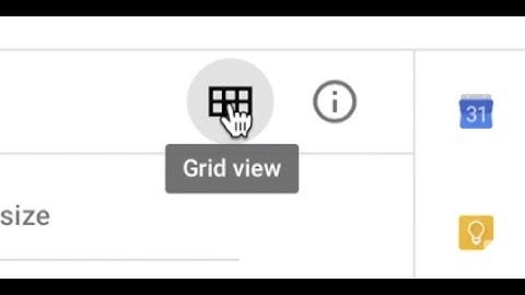 How to change view from grid to list in google drive