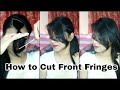 How To Cut Perfect Front Layered Fringe At Home in Hindi( हिंदी )|| Side Swept Bangs / Flicks