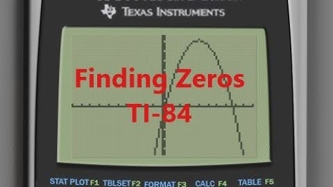 TI-84 Finding Zeros of a Parabola