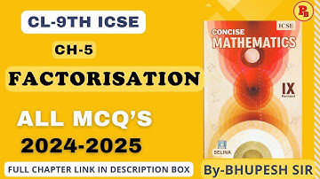 Ch-5 || Factorisation  || MCQ