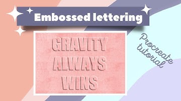 3D EMBOSSED LETTERING TUTORIAL FOR PROCREATE | Draw with me | Procreate tutorial