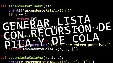 INTRO - Generar lista ascendente con recursión de pila y recursión de cola en Python