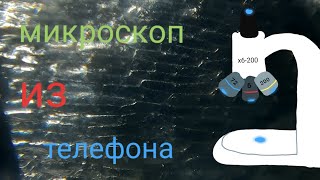 Микроскоп из лазерной указки и телефона.