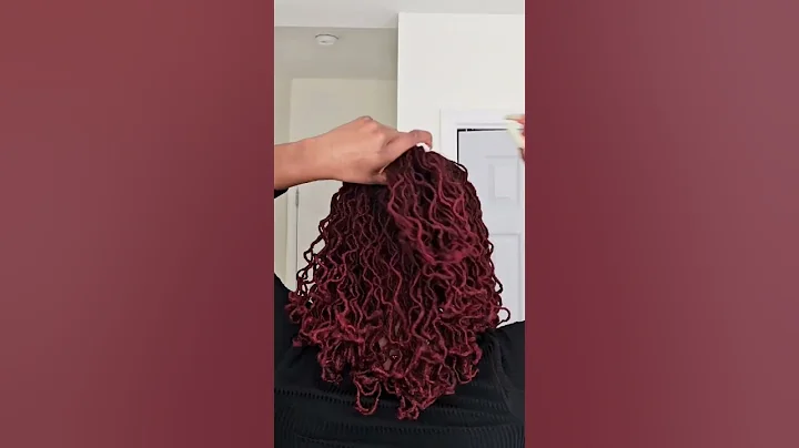 Braid out on Microlocs | Red Hair #microlocs #braidout #naturalhair