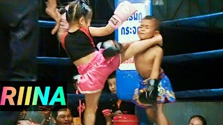 รีนะRIINA VS LOVE😘ムエタイสู้ยิบตา止まらない二人の攻撃！！Muay Thai Fight ムエタイ試合