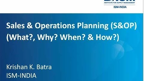 Sales & Operations Planning S&OP