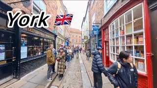York, England🏴󠁧󠁢󠁥󠁮󠁧󠁿| Walking Tour 4K | Historic City Centre The Shambles & Minster | April 11, 2026