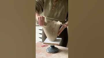 Part one of this organic vase #ceramic #pottery #handmadeceramics #ceramicart #clay #homedecor