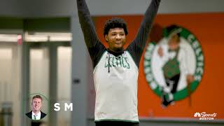 Marcus Smart trick shots with Brian Scalabrine | NBC Sports Boston