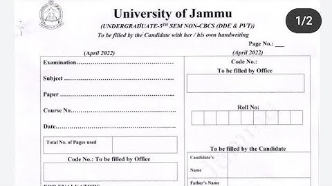 Clear Front Page 3rd and 5th sem online exam.// Instructions   .2022