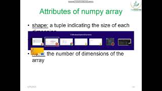 78.  shape, ndim and dtype of numpy array