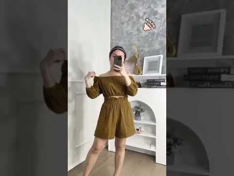 JO & NIC DAYANA One-Set Sabrina Crop Top + Celana Pendek Short Katun Linen Premium