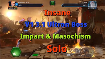 Variant-1 3.1 Impart Masochism Node Ultron Boss Solo! #MCOC(Marvel Contest of Champions )