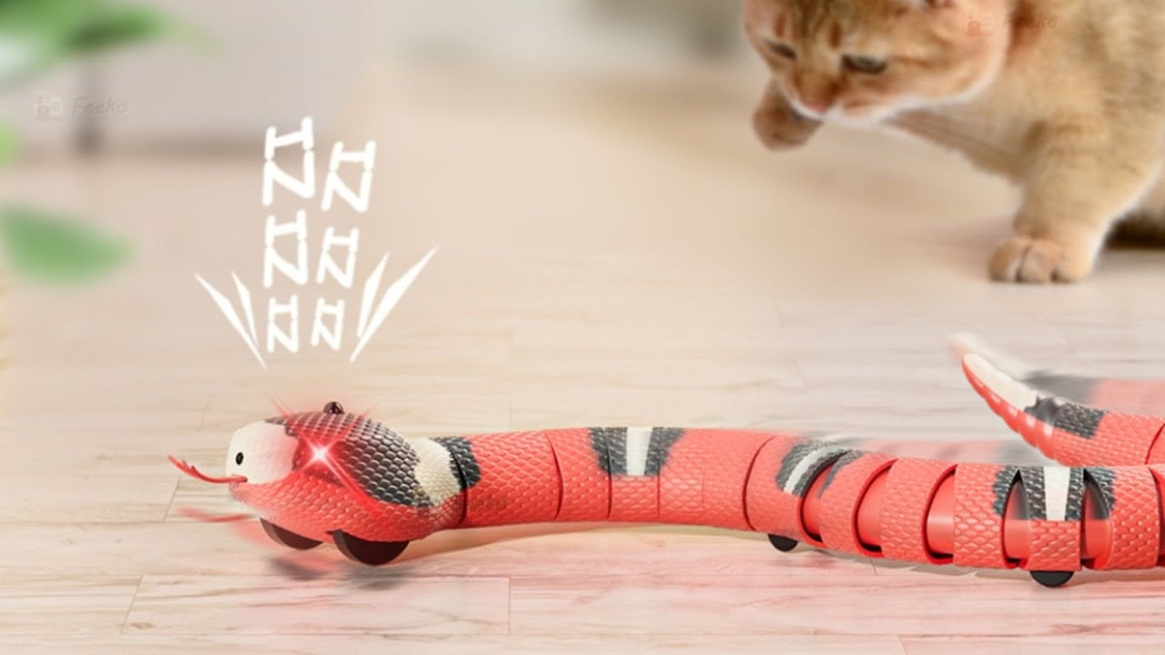 Brinquedo de cobra com detecção inteligente para gatos, brinquedos  interativos, presente de mordida, carregamento USB, acessórios para cães,  brinquedos de jogos para acessórios de