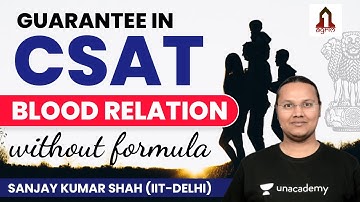 Guarantee in CSAT | Blood relation without formula | CSAT | UPSC CSE/IAS 2022 | Sanjay Kumar Shah