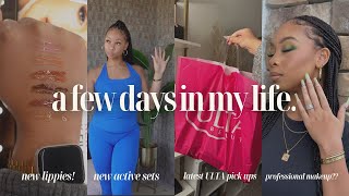 vlog | trying new activewear, mini ulta haul, first time getting my makeup done in 10 years !!