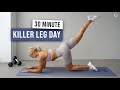 30 MIN KILLER LOWER BODY Workout With Weights - No Repeat Leg Day With Dumbbells