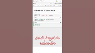 5. pop() Method for Python Lists