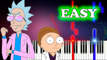 RICK AND MORTY THEME SONG - Easy Piano Tutorial