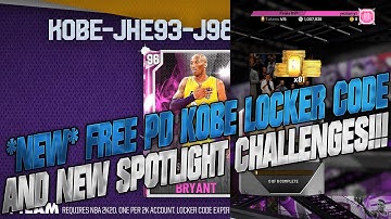 NBA2K20 - *FREE* PINK DIAMOND KOBE BRYANT LOCKER CODE AND NEW KOBE BRYANT SPOTLIGHT CHALLENGES!!!