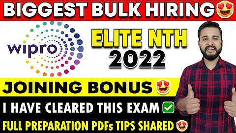 WIPRO BIGGEST MASS HIRING ANNOUNCED | WIPRO ELITE NTH 2022 | WIPRO HIRING FRESHERS