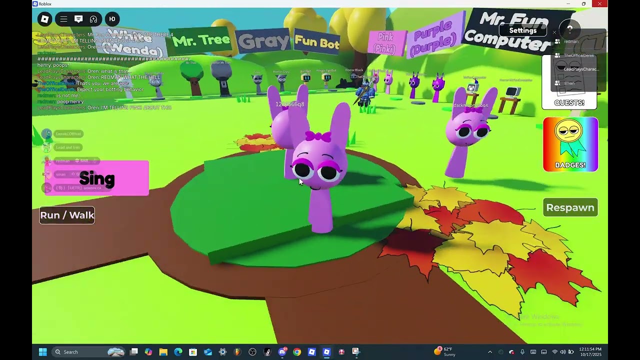 They were impersonating Sprunkis in Sprunki RP (Read Description)