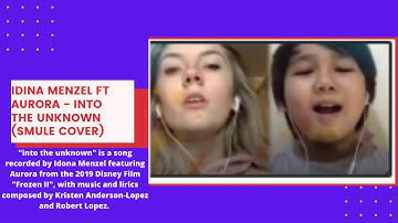 Idina Menzel ft Aurora - Into The Unknown (smule cover)