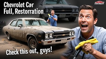 Chevrolet car restoration 25 year old | First video | Dirty car fully cleaned 2024 in 12 Hours
