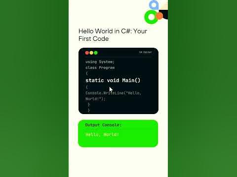 Hello World in C# Your First Code #shorts #youtubeshorts #coding # ...