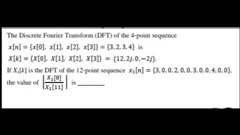 GATE 2016 Solution Electronics - Discrete Fourier Transform