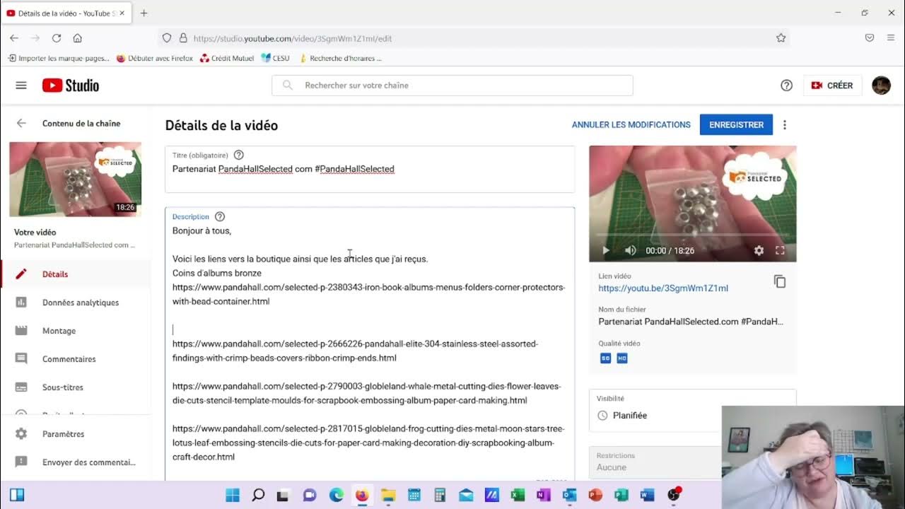 Tuto comment copier les liens contenu dans un mail dans la description