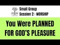 Small group session 2  you were planned for gods pleasure  40 days of purpose campaign