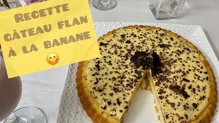 Gâteau renversé au flan à la banane    طارط مول العجيب بفلان والموز