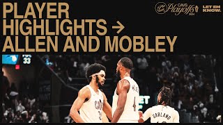 Jarrett Allen \& Evan Mobley Game 1 Highlights | Cavs vs Magic | 4.20.2024