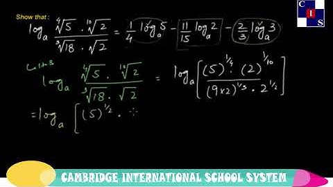3.5.4: Problem 3 Applications of Logarithm Laws in Calculations, Logarithms, Math Punjab Level-9