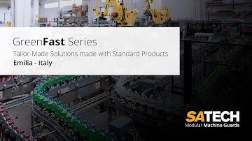 Machine Fencing Applications on a bottling line: Satech FastGuard