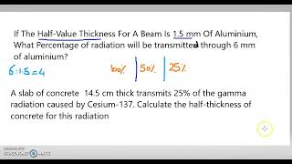 Half value thickness examples