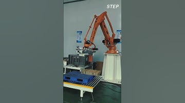 STEP SP180/3200 Robot Palletizer for Corrugated Cardboard#palletizer #robotics #corrugatedcardboard