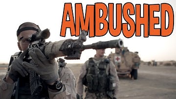 DUTCH/USMC CONVOY AMBUSHED - ArmA 3 Zeus Gameplay