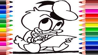 Coloring Disney's Baby Donald Duck - Coloring Pages For Kids And Toddlers Coloring Disney's Baby Donald Duck - Coloring Pages For Kids And Toddlers