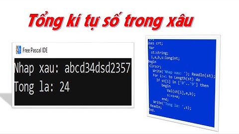 Tổng các kí tự số có trong xâu kí tự | Lập Trình Pascal