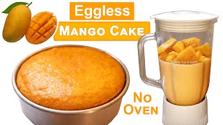 Mango Cake | Eggless Mango Cake Without Oven, Butter Paper, Cream, Condensed Milk, Butter, Curd