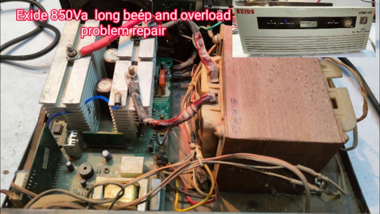Exide inverter long beep and over load problem repair & training. YouTube