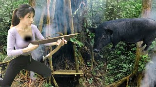 Охота на кабана из арбалета - Постройте безопасное укрытие под старым деревом