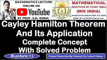 Cayley Hamilton Theorem & its application in Hindi | Complete Concept with Solved Problem
