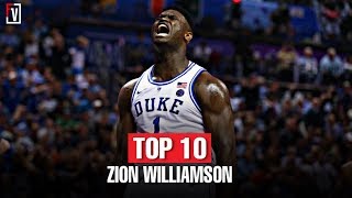 Zion Williamson’ Top 10 Blocks of the 2018-19 NCAA Season | Monster Blocks!