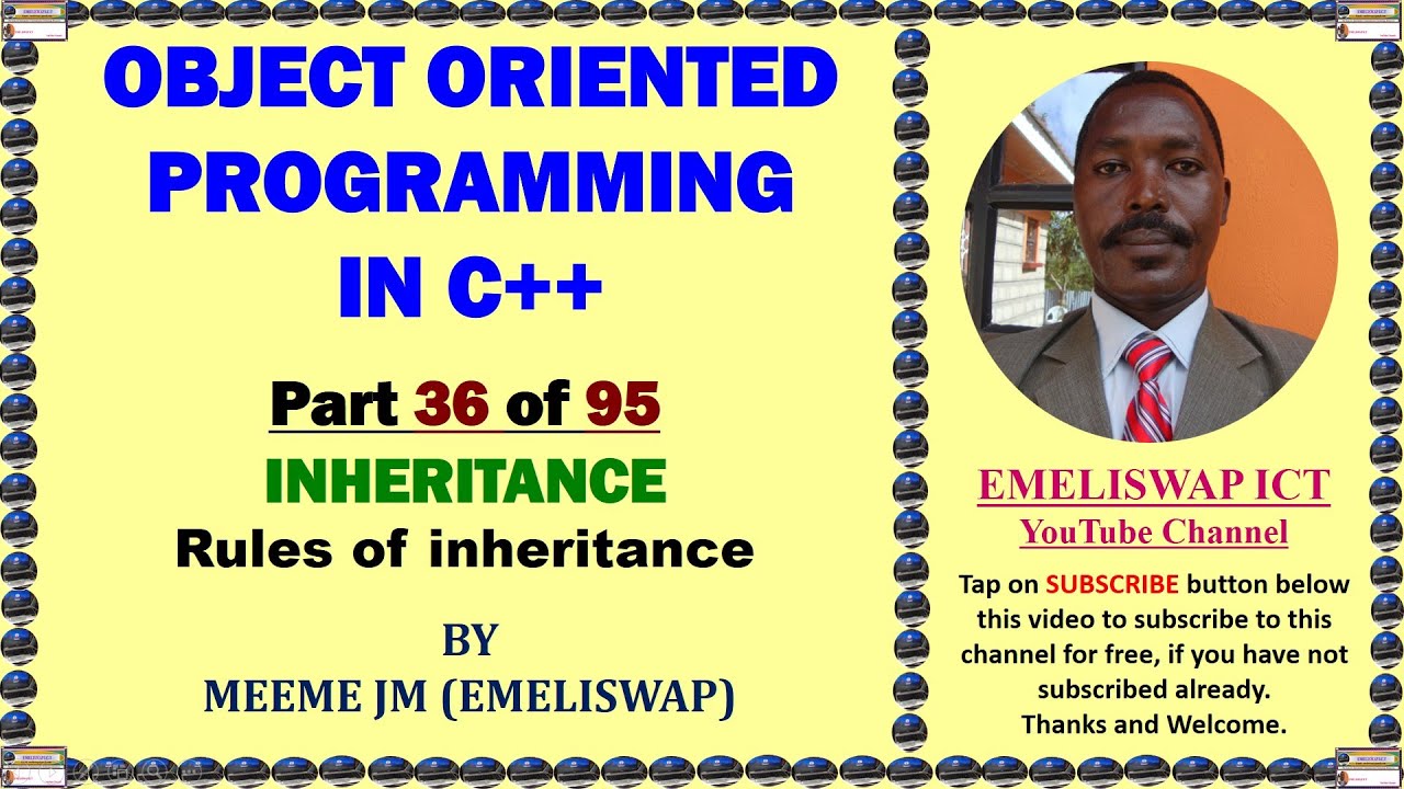 Rules and Syntax of Inheritance in Object Oriented Programming in C++ ...